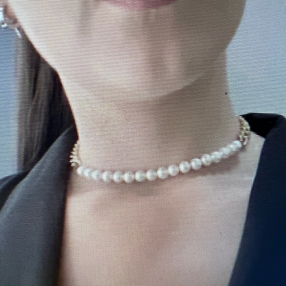 Rare-Romance Pearl Cuban Chain/Choker - Picture 7 of 9